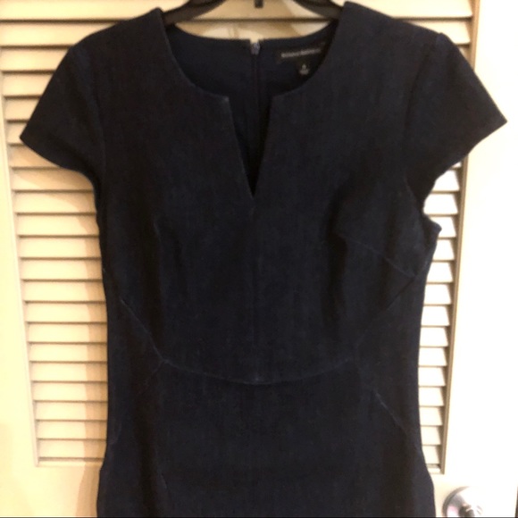 Banana Republic Dark Denim Structured Dress - Picture 2 of 5